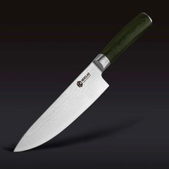 Essential Damascus Steel Knife Set, 6-pc (Green)