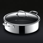 Hybrid Deep Sauté Pan/Chicken Fryer with Lid, 7-Qt